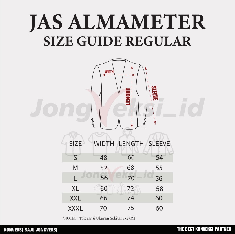 size jas almet
